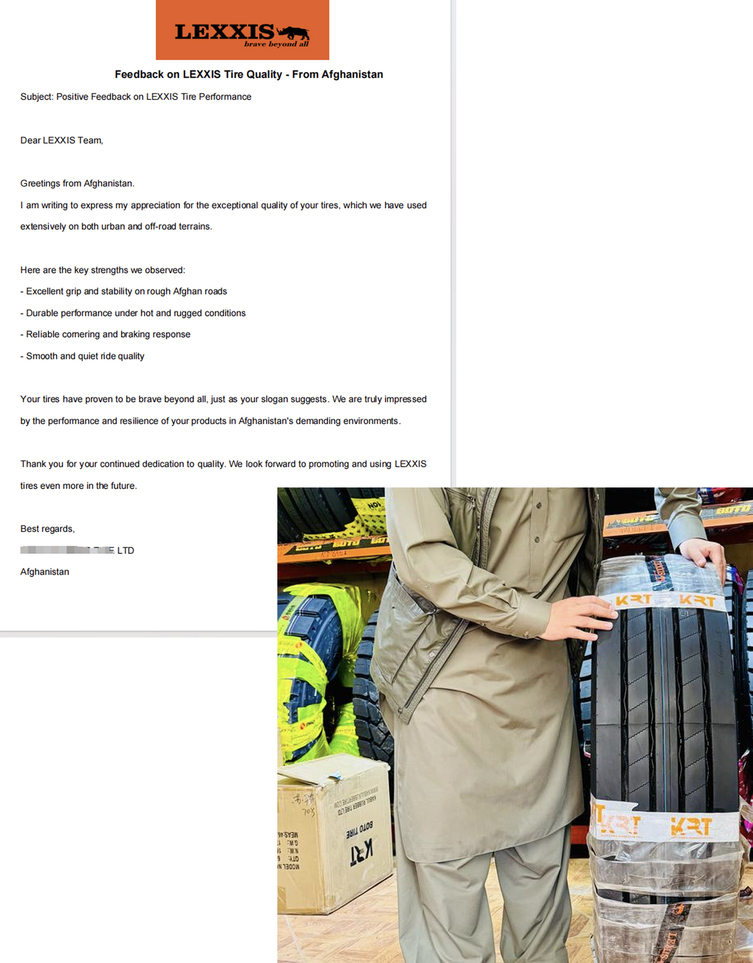 Lexxis Customer Feedback — Afghanistan